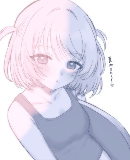 簡単塗り腰上イラストサンプル