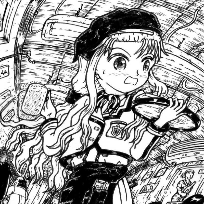 モノクロ一枚絵