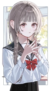 デザインが簡素な女の子のイラスト