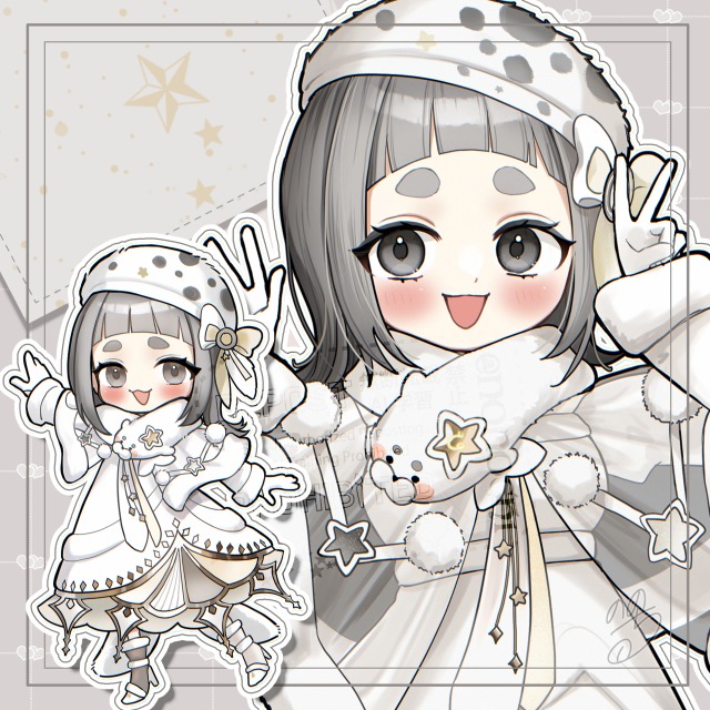 SDイラスト付き一枚絵(簡易背景)