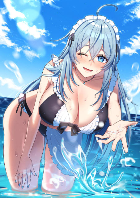 雪解ひつじ様水着イラスト