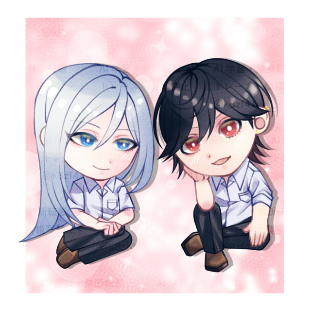 オリジナルキャラクターのミニキャライラスト