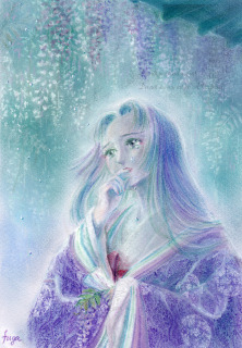 晩春の雨をイメージした一枚絵