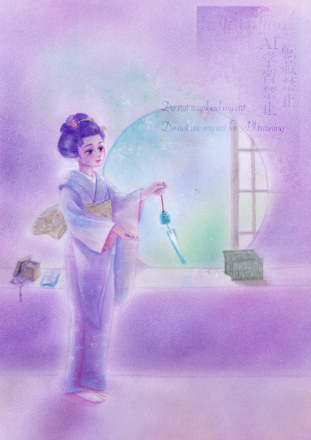 明治〜大正時代の初秋をイメージして描いた一枚絵