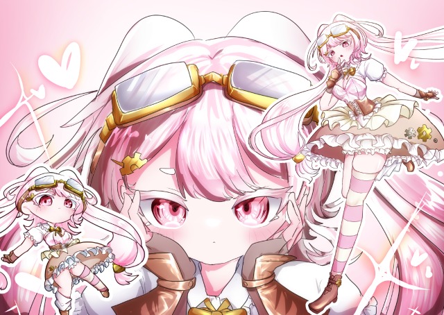 ミニキャラ、立ち絵、顔アップ詰め合わせイラスト