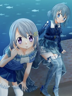 美樹さやか＆笠音アオ(マギアレコード)ファンアート