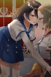 鈴鹿さくや＆南津涼子(マギアレコード)ファンアート