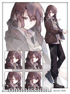 中性的な少年の髪型・衣装差分
