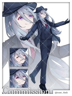 スーツの中性的な男性の立ち絵