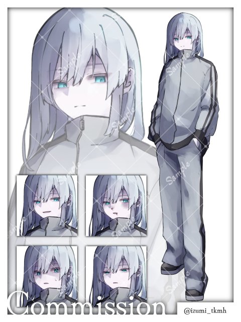 中性的な男性の立ち絵　衣装差分あり
