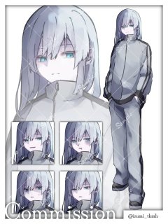 中性的な男性の立ち絵　衣装差分あり
