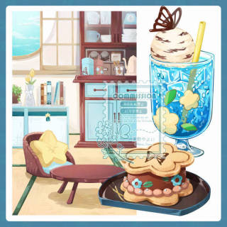 【ご依頼イラスト】背景/フード/ドリンクイラスト