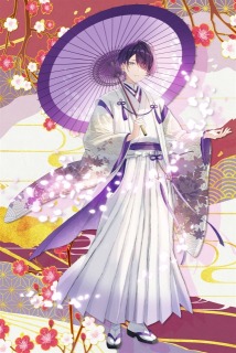 和装の男性キャラクター 一枚絵