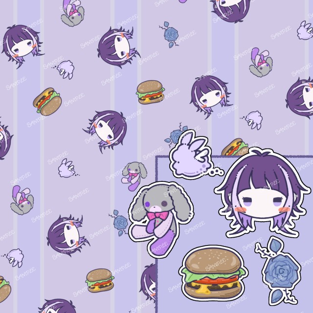 パターンイラスト(お顔、小物)