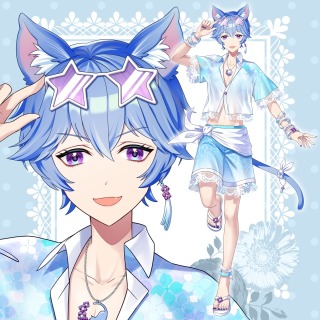 IRIAM向け水着立ち絵イラスト