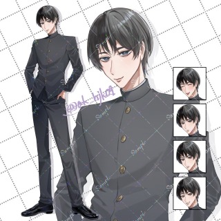 学ラン　男子　立ち絵
