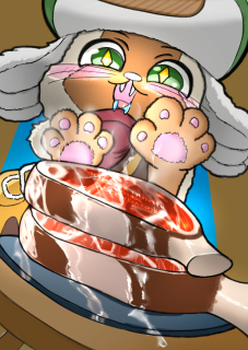 SDキャラ＋背景イラスト