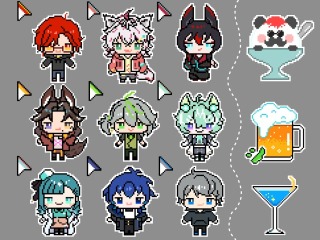 基本のドット キャラ＆小物サンプル