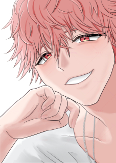 オリキャラピンク髪男子