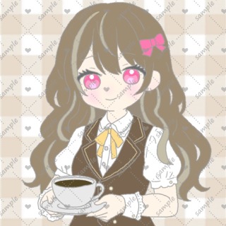 【サンプル】ゆるふわSNSアイコンイラスト１