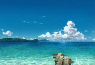 背景イラスト　パラオの海