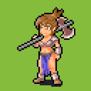斧を持った女戦士