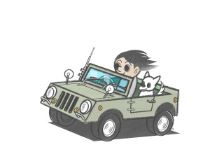わんことドライブ