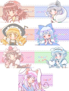 ミニキャラサンプル（東方プロジェクト