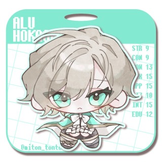 ステッカー風もちまるデフォルメイラスト