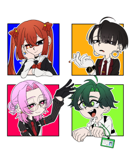 【過去実績】カートゥーン風デフォルメ集合絵
