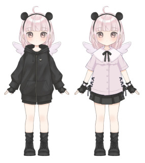 立ち絵・パーツ分けイラスト