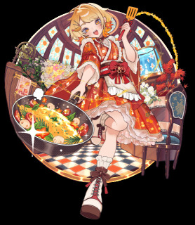天乃つゆ様　ヴィネット風魚眼レンズ背景付きイラスト